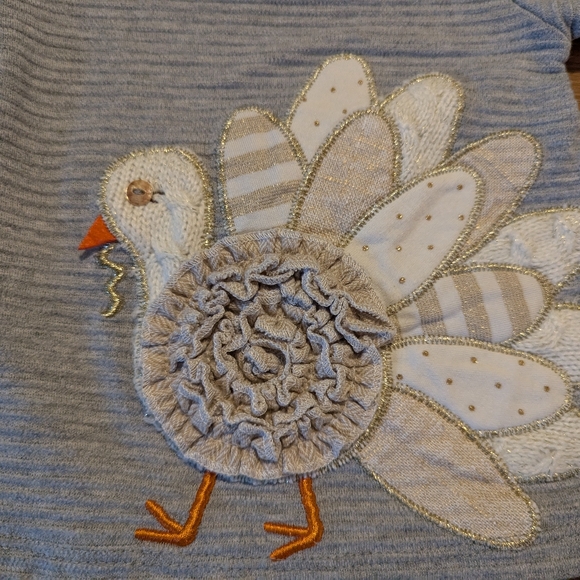 Mud Pie Turkey Top size 0-6 months - Picture 6 of 7